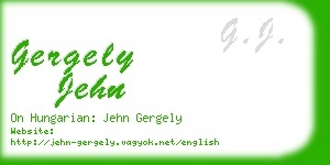 gergely jehn business card